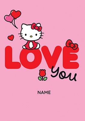 Photo of Hello Kitty Love You Valentine's Day Card