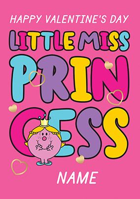 Photo of Little Miss Princess Valentine's Day Card