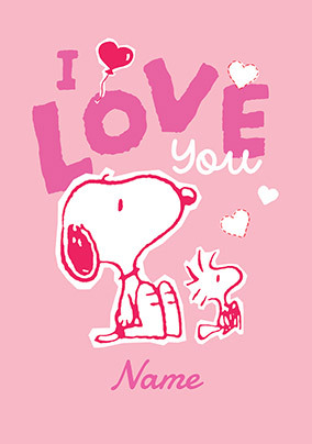 Snoopy I Love You Valentine's Day Card