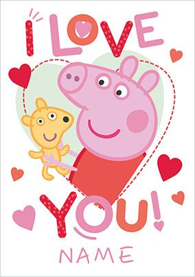 Photo of Peppa Pig I Love You Valentine's Day Card