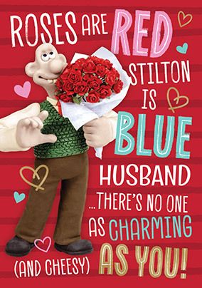 Photo of Wallace & Gromit Roses Are Red Husband Valentine's Day Card
