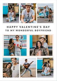 Tap to view Happy Momento To My Boyfriend 8 Photo Valentine's Day Card