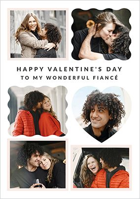 Photo of Happy Momento Fiance Valentine's Day 6 Photo Card