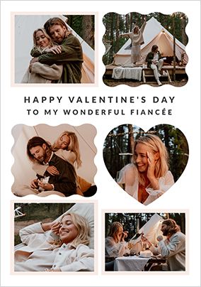 Photo of Happy Momento Fiancee Valentine's Day 6 Photo Card