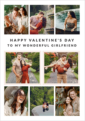 Happy Momento Girlfriend Valentine's Day 8 Photo Card