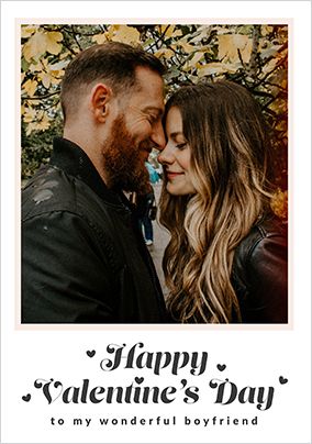 Photo of Wonderful Boyfriend Valentine's Day Photo Card