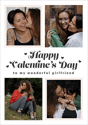 Photo of Happy Momento Girlfriend Valentine's Day 4 Photo Card