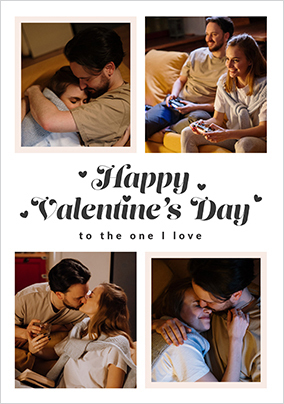 Happy Momento One I Love Valentine's Day 4 Photo Card