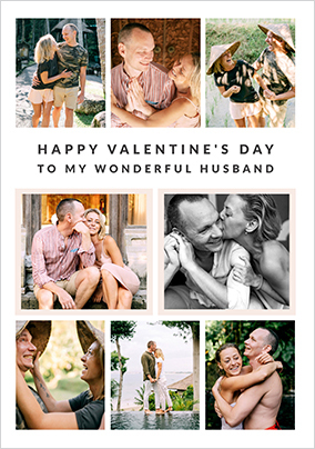 Happy Momento Husband Valentine's Day 8 Photo Card
