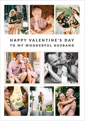 Photo of Happy Momento Husband Valentine's Day 8 Photo Card