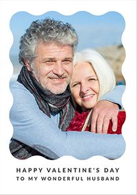 Tap to view Happy Momento Husband Valentine's Day Wavy Photo Card