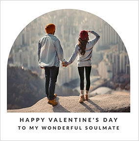 Happy Momento Soulmate Valentine's Day Square Photo Card