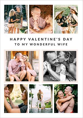 Photo of Happy Momento Wife Valentine's Day 8 Photo Card