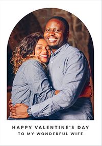 Tap to view Happy Momento Wife Valentine's Day Curved Photo Card