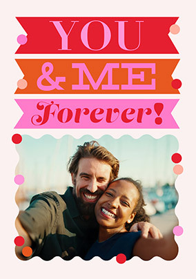Letterpress You & Me Photo Valentine's Day Card