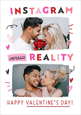 Photo of Insta Vs Reality Valentine's Day 2 Photo Card