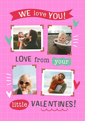Photo of From Your Little Valentines 4 Photo Card