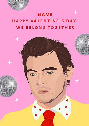 Photo of Harry Styles Spoof We Belong Together Valentine's Day Card