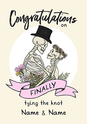 Finally Tying The Knot Wedding Card