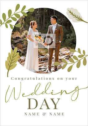 Congratulations Photo Wedding Card