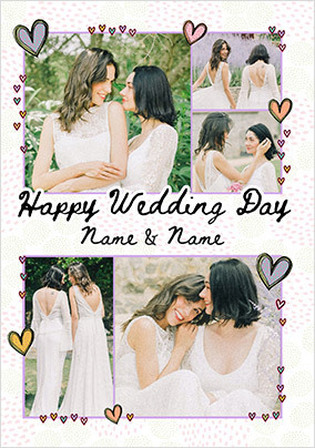 Happy Wedding Day Photo Card