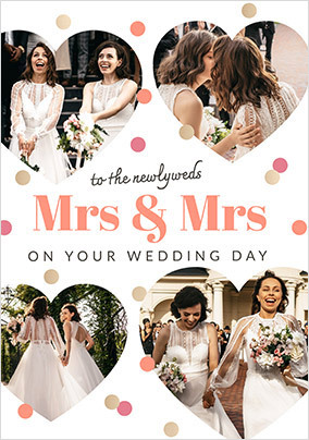 Mrs  & Mrs Photo Wedding card