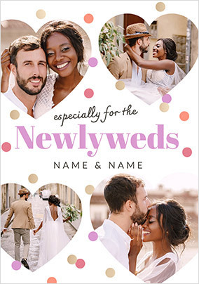 Newlyweds Wedding Photo Card