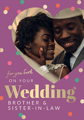 For You Both Photo Upload Wedding Card