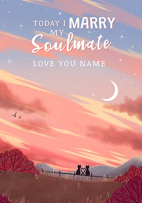 Soulmate Personalised Wedding Card