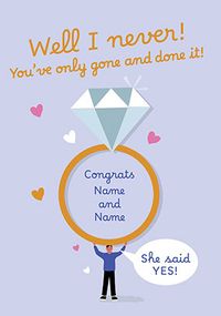 Tap to view She Said Yes Engagement Card