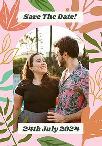 Tap to view Save The Date Botanical Print Photo Card