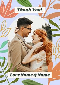 Tap to view Botanical Print Wedding Thank You Card