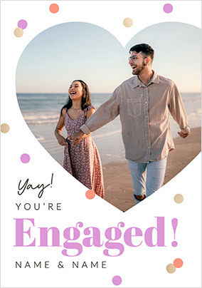 Yay You're Engaged Photo Upload Card