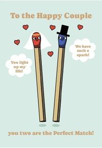 Tap to view Perfect Match Wedding Couple Card