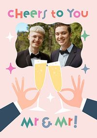 Tap to view Mr & Mr Cheers To You Wedding Photo Card
