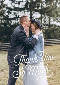 Tap to view Full Photo Upload Thank You So Much Portrait Wedding Card
