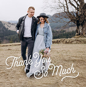 Full Photo Upload Thank You So Much Square Wedding Card
