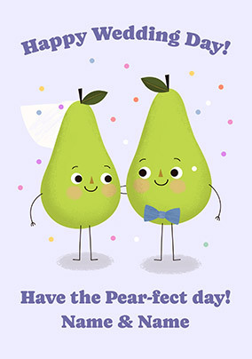 Pear-fect Day Wedding Card
