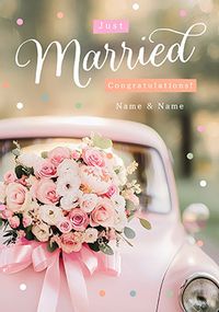 Tap to view Just Married Wedding Congratulations Card