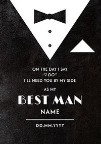 Tap to view Suit and Tie Vintage Style Best Man Invitation Card