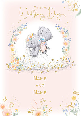 Me To You Soft Floral On Your Wedding Day Card