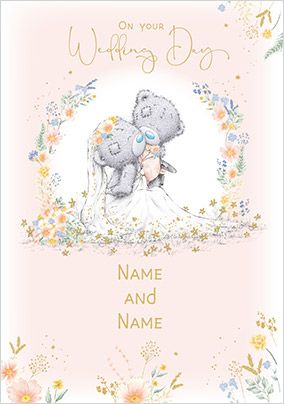 Photo of Me To You Soft Floral On Your Wedding Day Card