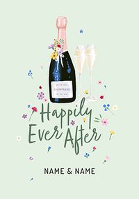 Tap to view Happily Ever After Champagne Wedding Card