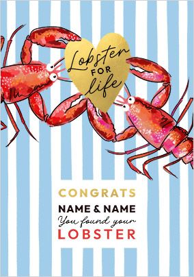 Photo of You Found Your Lobster Wedding Congratulations Card