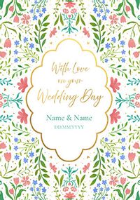 Tap to view Wildflower Border Wedding Card