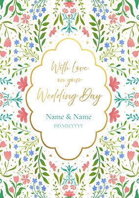 Photo of Wildflower Border Wedding Card