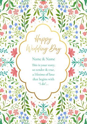 Photo of Wildflower Border Verse Wedding Card