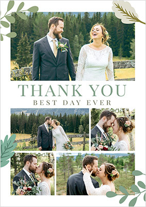 Thank You Multi Photo Wedding Card