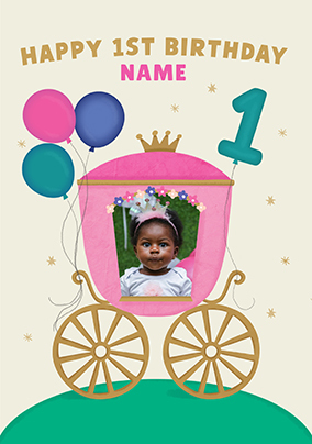 Happy 1st Birthday Princess Card