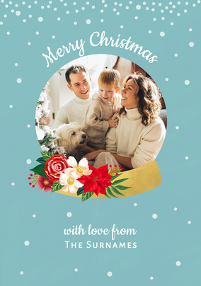 Family Snow Globe Photo Christmas Card